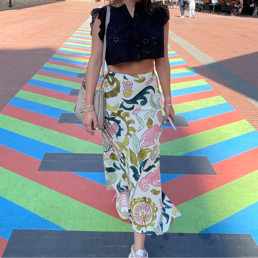 Zara floral maxi skirt XS